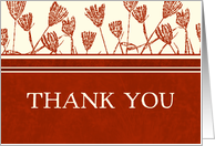 Red thank you card