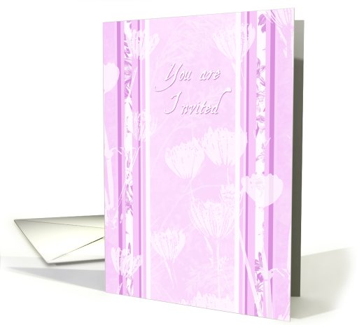 Pink Flowers Invitation card (469324)