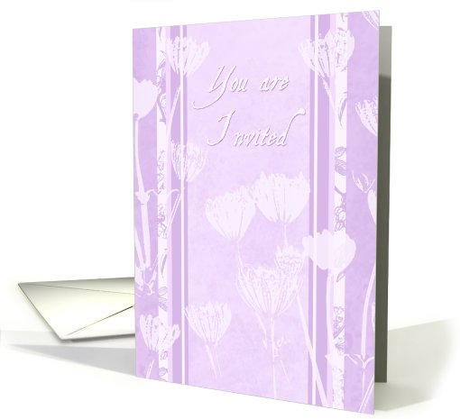 Purple Flowers Invitation card (471778)