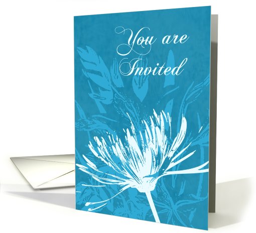 Blue Flowers Invitation card (479013)