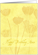 Yellow Flower Niece Birthday Card