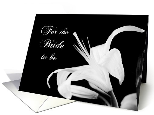 Black and White Tulip Bride Gift card (482863)