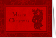 Red Santa Merry Christmas Card