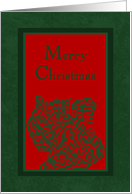 Red and Green Santa Merry Christmas Card