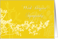 Yellow Flowers Sympathy Card