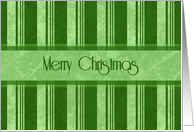 Green Stripes Merry Christmas Card