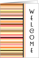 Orange Stripes Employee Welcome Card