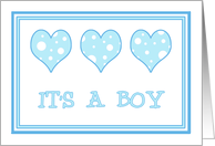 Blue Heart It’s a Boy Card