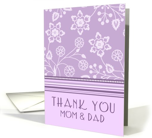 Purple Thank You Parent card (551056)