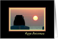 Sunset Happy Anniversary Card