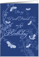 Blue Best Friend Birthday Card