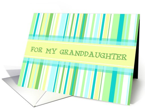 Stripes Granddaughter Easter card (556125)