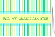Stripes Granddaughter Easter Card