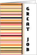 Orange Stripes Employee Anniversary Card