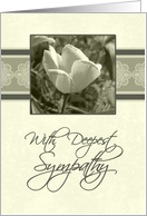 White Flower Business Sympathy Card