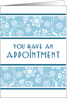 Blue Flower Appointment Reminder Card