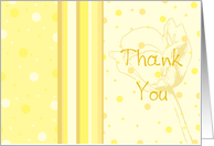 Yellow Thank You for the Baby Shower Gift Card