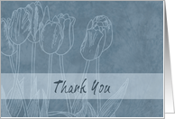 Blue Tulips Thank You for your Sympathy Card