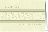 Beige Thank You for the Baby Shower Card
