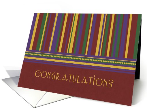 Red Stripes Congratulations College card (584483)