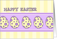 Purple and Yellow Easter Egg Kids Card