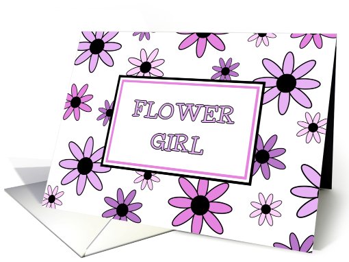 Flowers Flower Girl Thank You Niece card (585988)