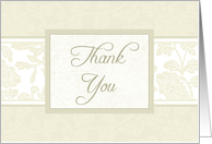 Beige Floral Thank You for your Sympathy Card