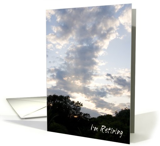 Sunset Clouds Retirement Announcement card (590225)