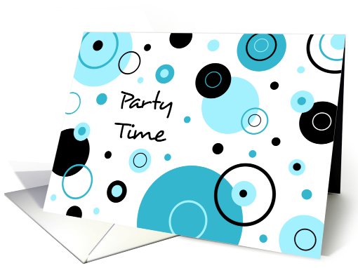 Blue Dots Graduation Party Invitation card (590434)