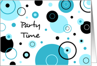 Blue Dots Graduation Party Invitation Card