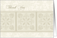 Beige Floral Thank You for Hosting Bridal Shower Card