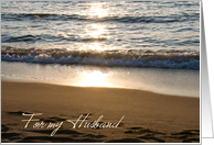 Waves on the Beach Vow Renewal for Husband Card