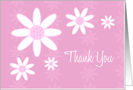 Pink Flowers Thank You Flower Girl Cousin Card