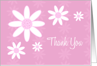 Pink Flowers Thank You Flower Girl Card