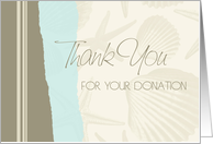 Shells Turquoise Donation Thank You Card