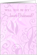 Pink Floral Step Daughter Junior Bridesmaid Invitation Card