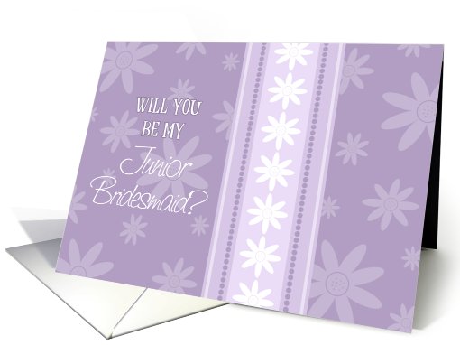 Purple Flowers Niece Junior Bridesmaid Invitation card (601722)
