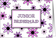 Flowers Thank You Junior Bridesmaid Card