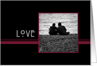 Love Happy Anniversary Husband Card Couple on the Beach card