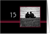 Couple in Love 15th Wedding Anniversary Card