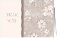 Pink Flowers Hosting Baby Shower Thank You Card