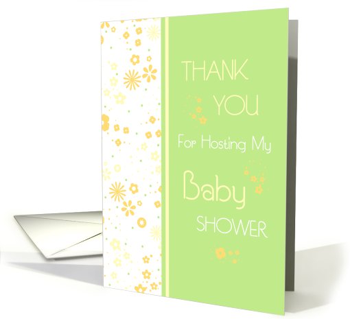 Spring Flowers Thank You for Hosting Baby Shower card (616879)