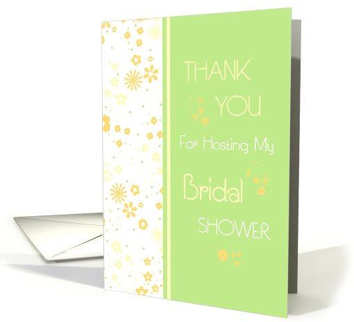 Spring Flowers Thank You for Hosting Bridal Shower card (616881)