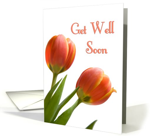 Orange Flowers Business Get Well Soon card (621035)