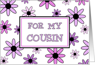Flowers Cousin Thank You Junior Bridesmaid Card