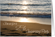 Wave at Sunset 25th Anniversary Invitation Card