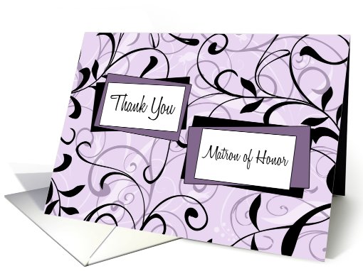 Thank You Best Friend Matron of Honor Card - Lavender Floral card