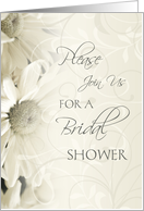 Bridal Shower Invitation Card - White Flowers card