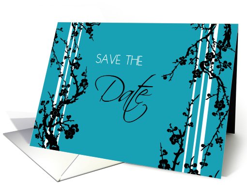 Save the Date Wedding Anniversary Card - Turquoise and... (655938)