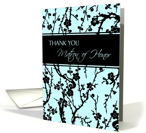 Thank You Matron of Honor Best Friend Card - Turquoise and... (659409)